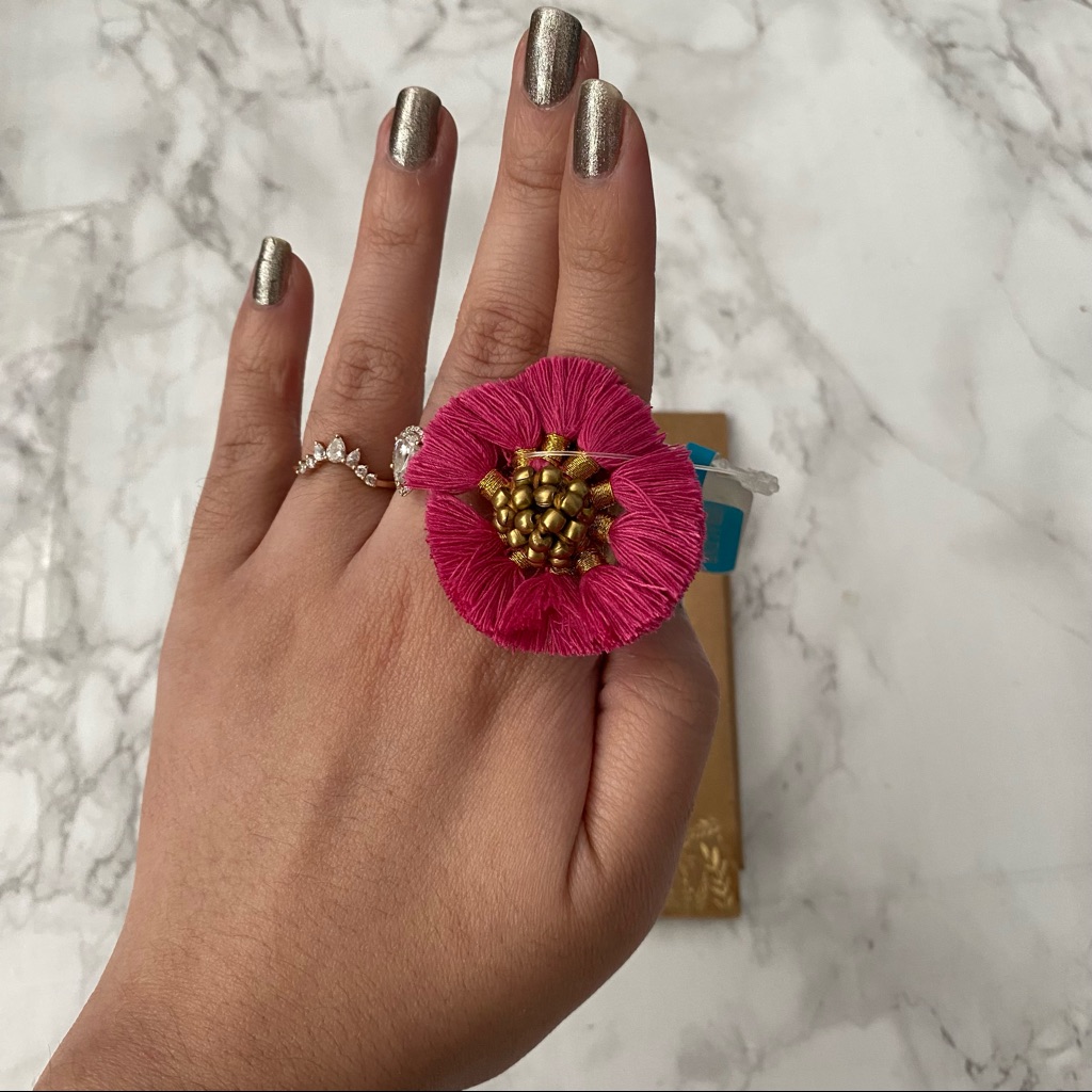 Anthropologie Shiraleah Kali Tassel Ring Adjustable One Size 15$